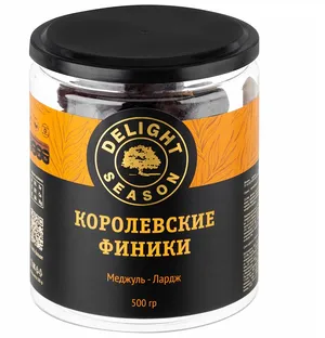 Финики Королевские, Лардж премиум Delight Season, в банке, 500 гр. Финики Королевские, Лардж премиум Delight Season, в банке, 500 гр.