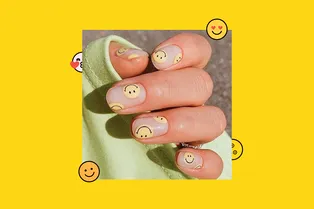 Игра в эмоции: 10 стильных маникюров со смайликами