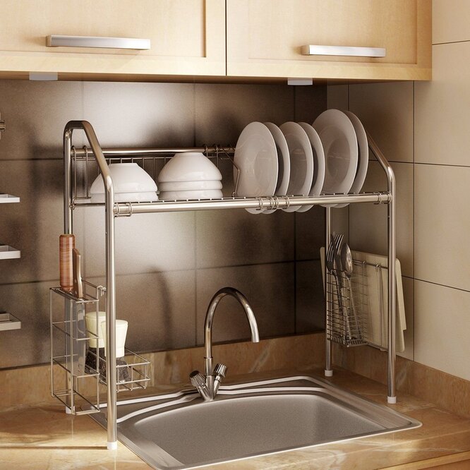 arrangement of the workspace near the sink