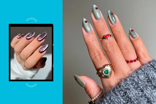 От френча до горошка и страз: 10 необычных идей маникюра с эффектом бархата