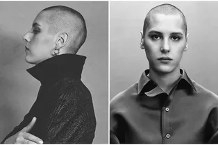 Бритая налысо Ирина Горбачева прокомментировала развод для Vogue Бритая налысо Ирина Горбачева прокомментировала развод для Vogue