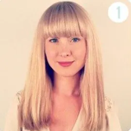 новогодняя прическа с челкой