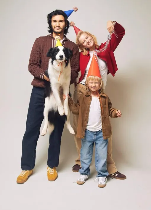 Саша Бортич с Давидом Сократяном и сыном Сашей