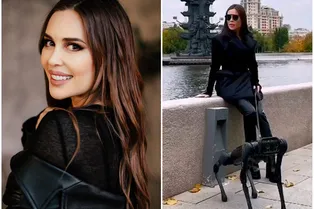 «Как назвать красавчика?»: Юлия Михалкова с собакой-роботом шокировали москвичей «Как назвать красавчика?»: Юлия Михалкова с собакой-роботом шокировали москвичей