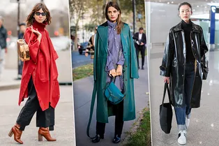 Женщина-кошка: модные кожаные плащи