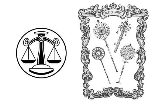 Карта Таро 4 жезлов