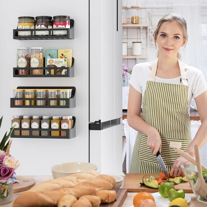 Magnetic spice racks