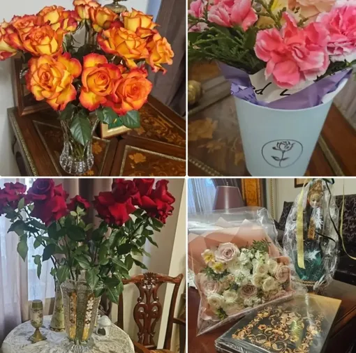 Татьяна Тарасова показала цветы и подарки