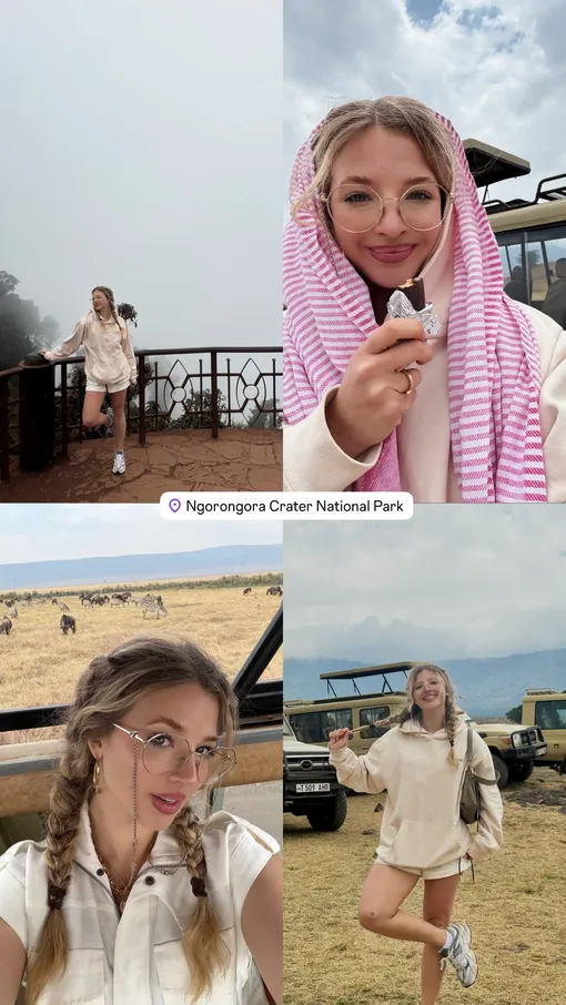 Аня Покров показала, как проводит время в Африке