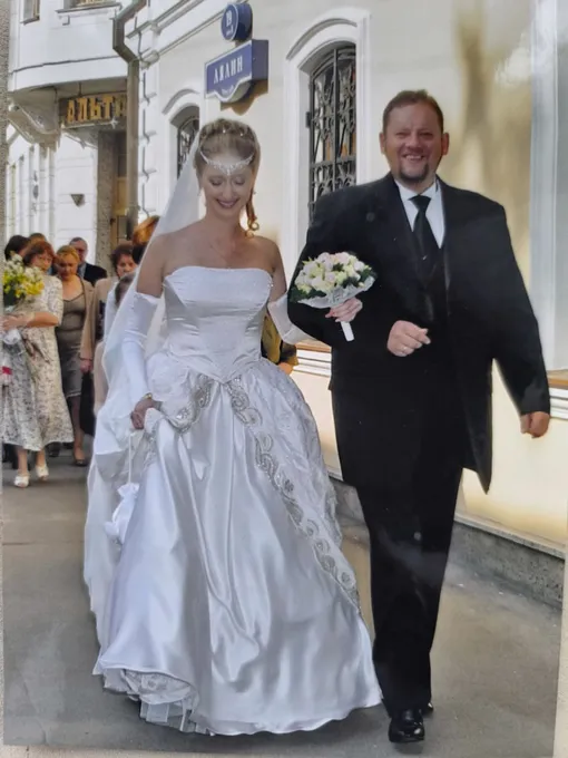 Яна Большанина и Роман Улыбин в день свадьбы