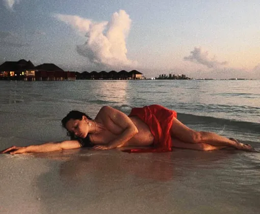 Марина Ворожищева на пляже