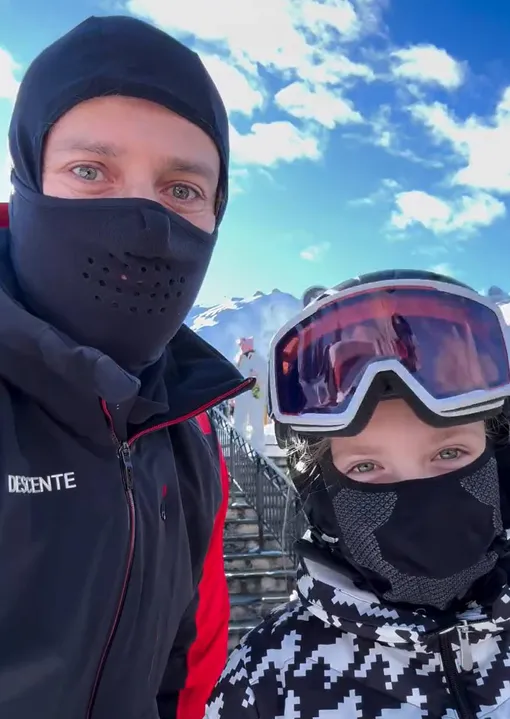 Максим Галкин с дочерью Лизой в Куршевеле