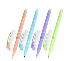 Ручки пиши стирай набор 4 штуки гелевые синие с грипом, линия 0,35 мм, стираемые трехгранные, Brauberg X-Erase Pastel, 881002