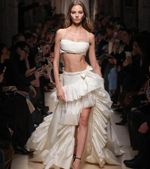 Алеся Кафельникова в наряде total white