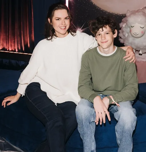 Лянка Грыу с единственным сыном