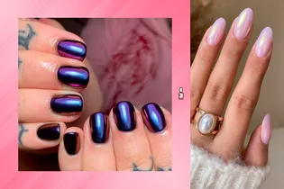 Хромированный маникюр: 5 сверкающих идей для разной формы и длины ногтей